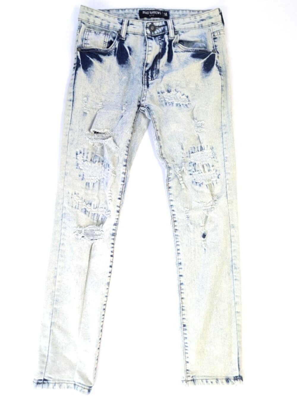Distressed Road Narrows Jeans - Girl's 14 - Boy's Youth Kids Denim Pants 27x28
